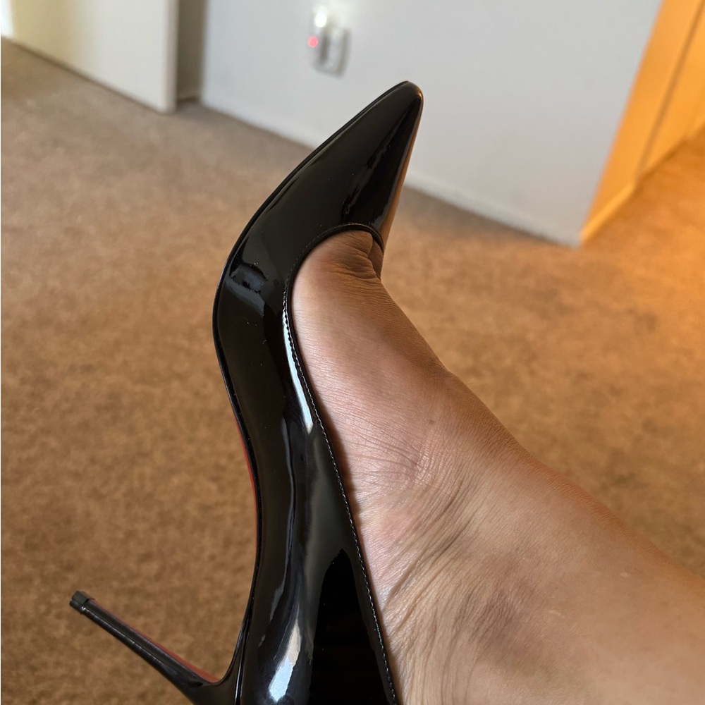 Christian Louboutin Black Patent Leather Heels - Picture 10 of 12